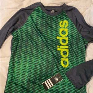Long sleeve Adidas soccer type of jersey